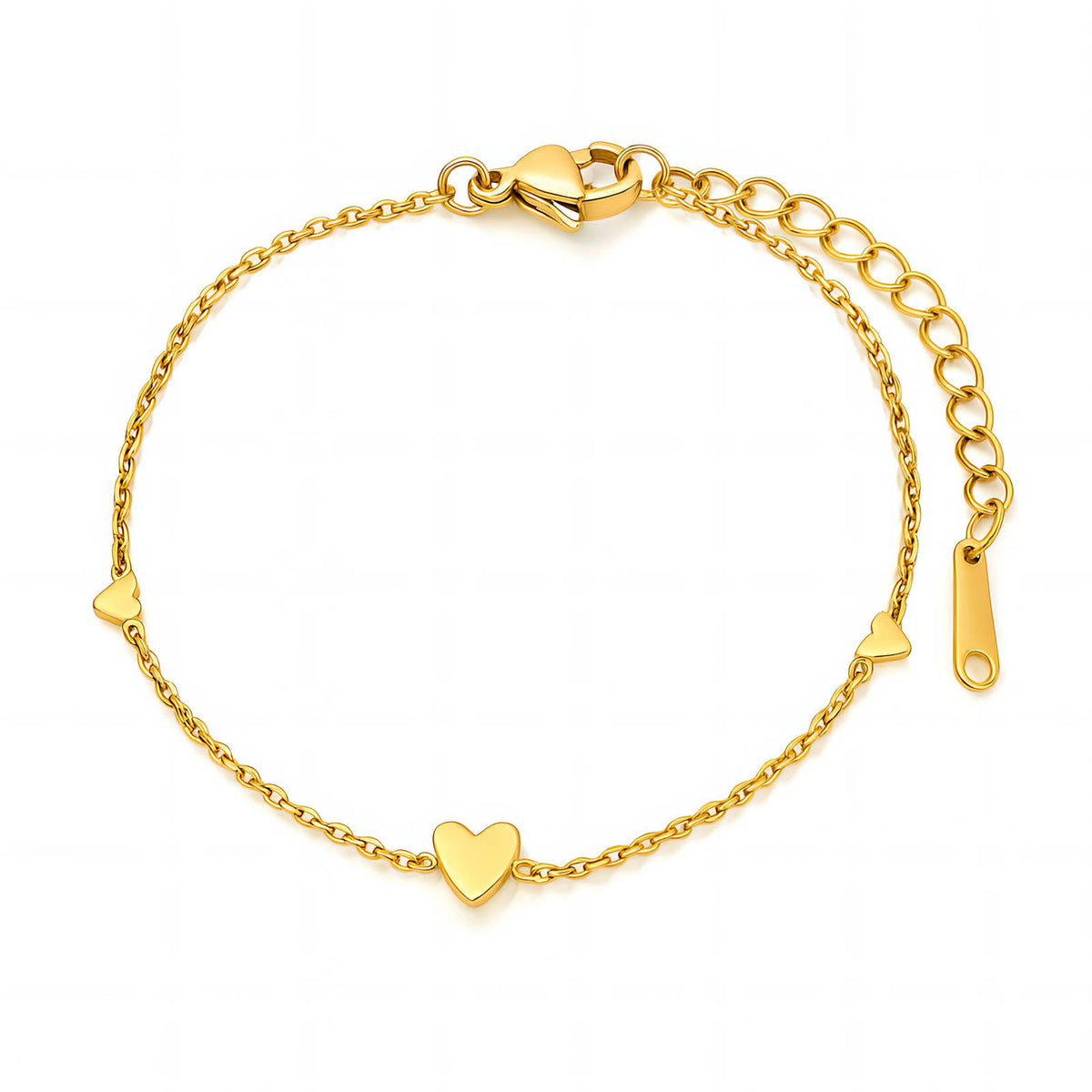 ''Hearts'' 18K Gold-plated steel