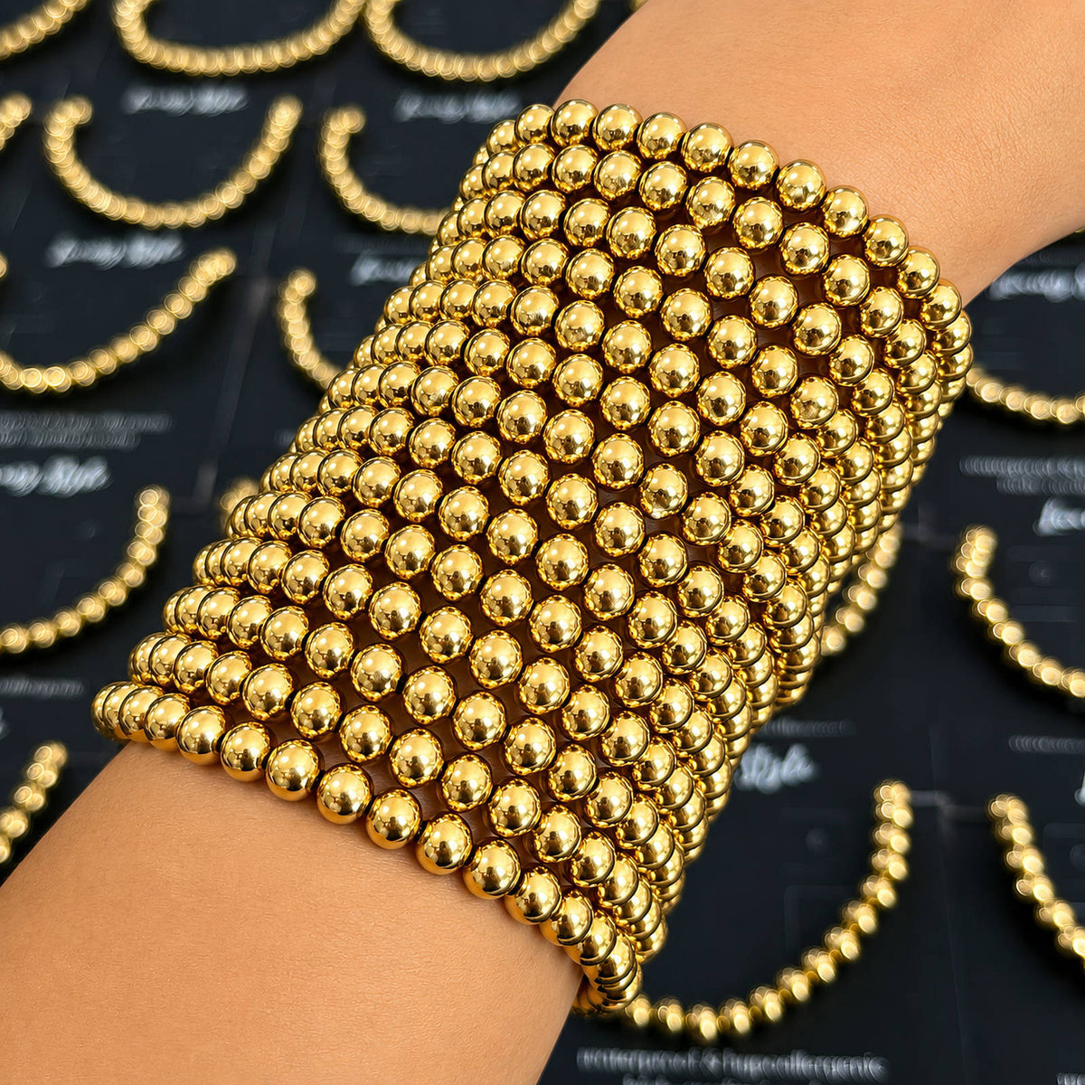 Bracelet, 18K Gold Plated Steel