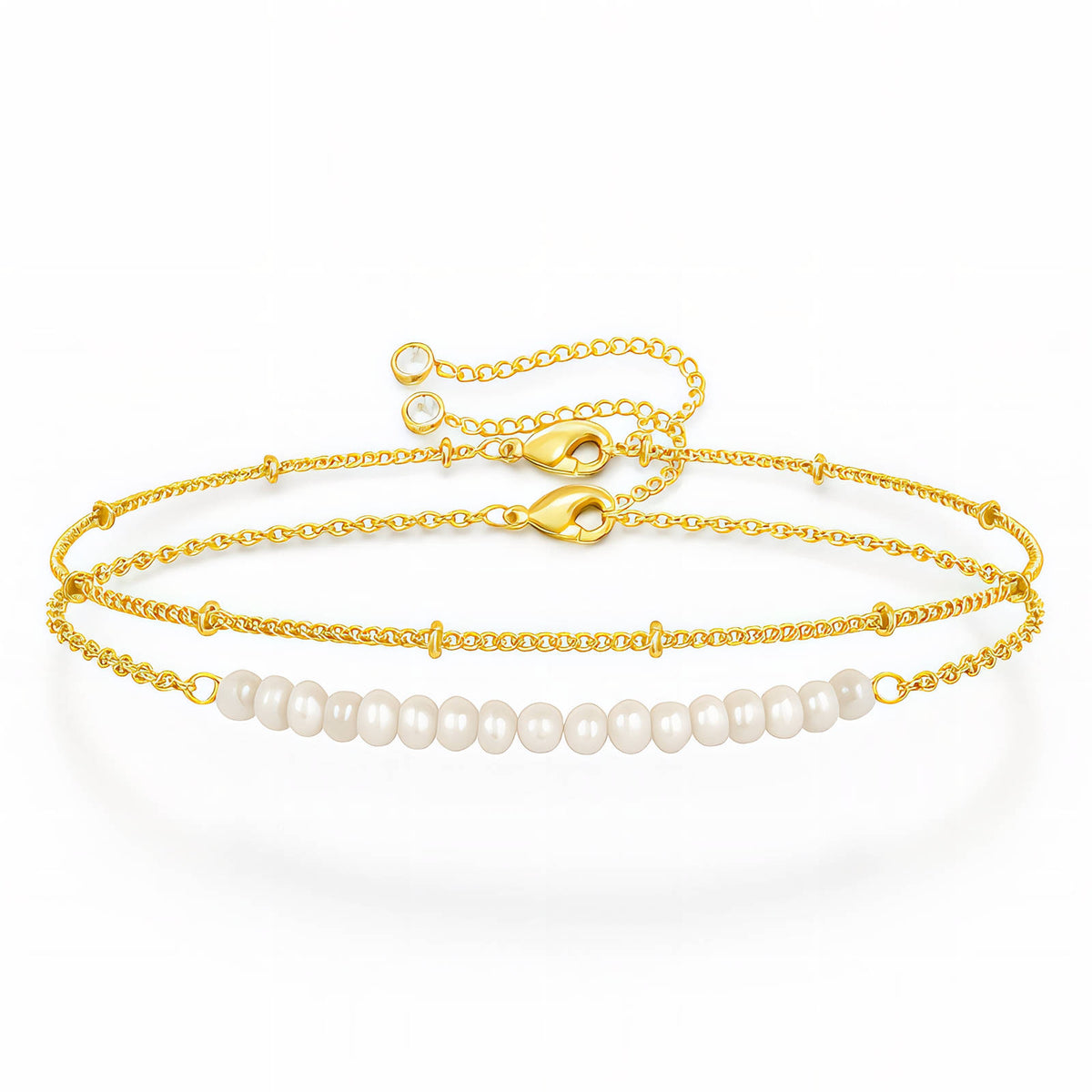 Bracelet, 18K Gold-plated steel