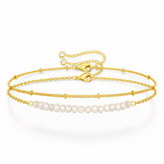 Bracelet, 18K Gold-plated steel