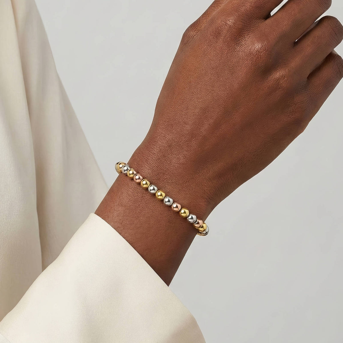 Two Tone Bracelet, 18K Gold Plated Steel