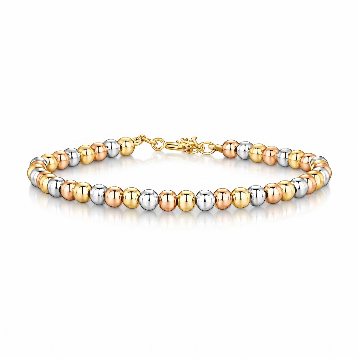 Two Tone Bracelet, 18K Gold Plated Steel