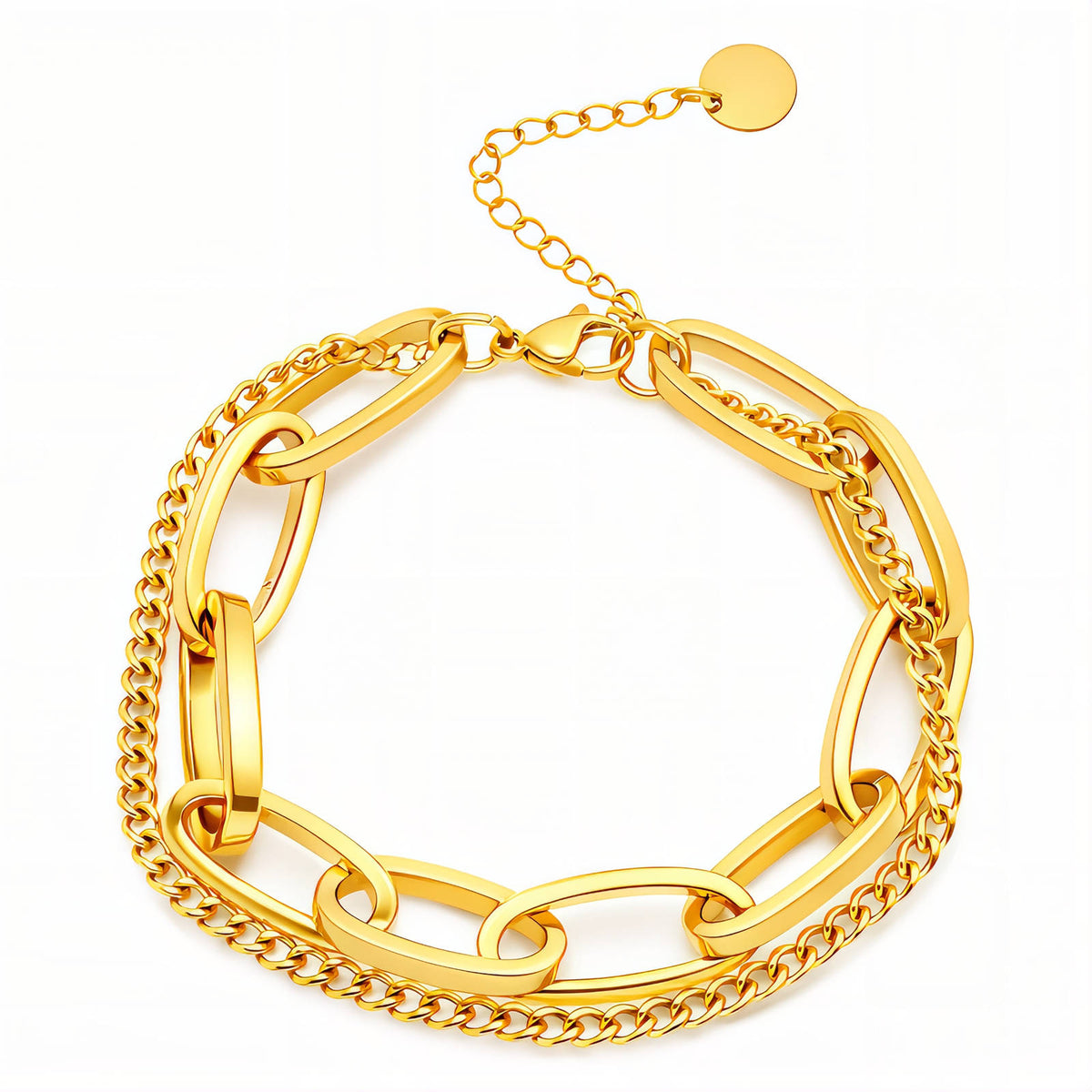 Bracelet, 18K Gold-plated steel