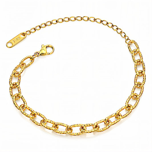 Bracelet, 18K Gold-plated steel