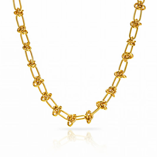Necklace, 18K Gold-plated steel