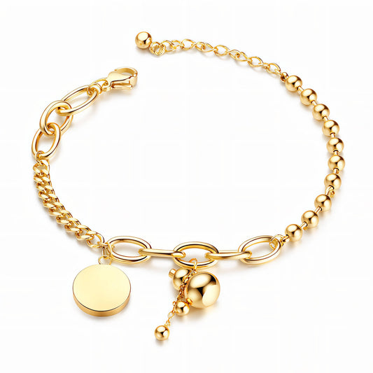 Bracelet, 18K Gold-plated steel