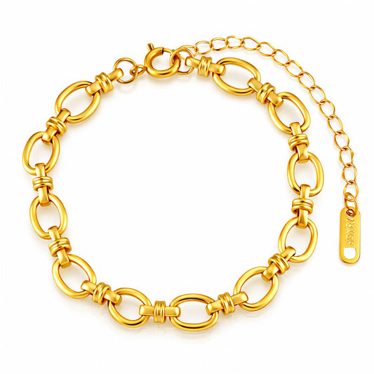 Bracelet, 18K Gold-plated stainless steel