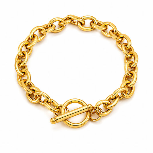 Bracelet, 18K Gold-plated