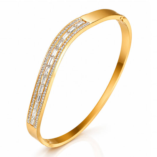 Bracelet, 18K Gold-plated steel