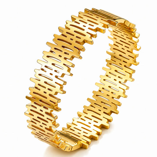 Bracelet, 18K Gold-plated steel