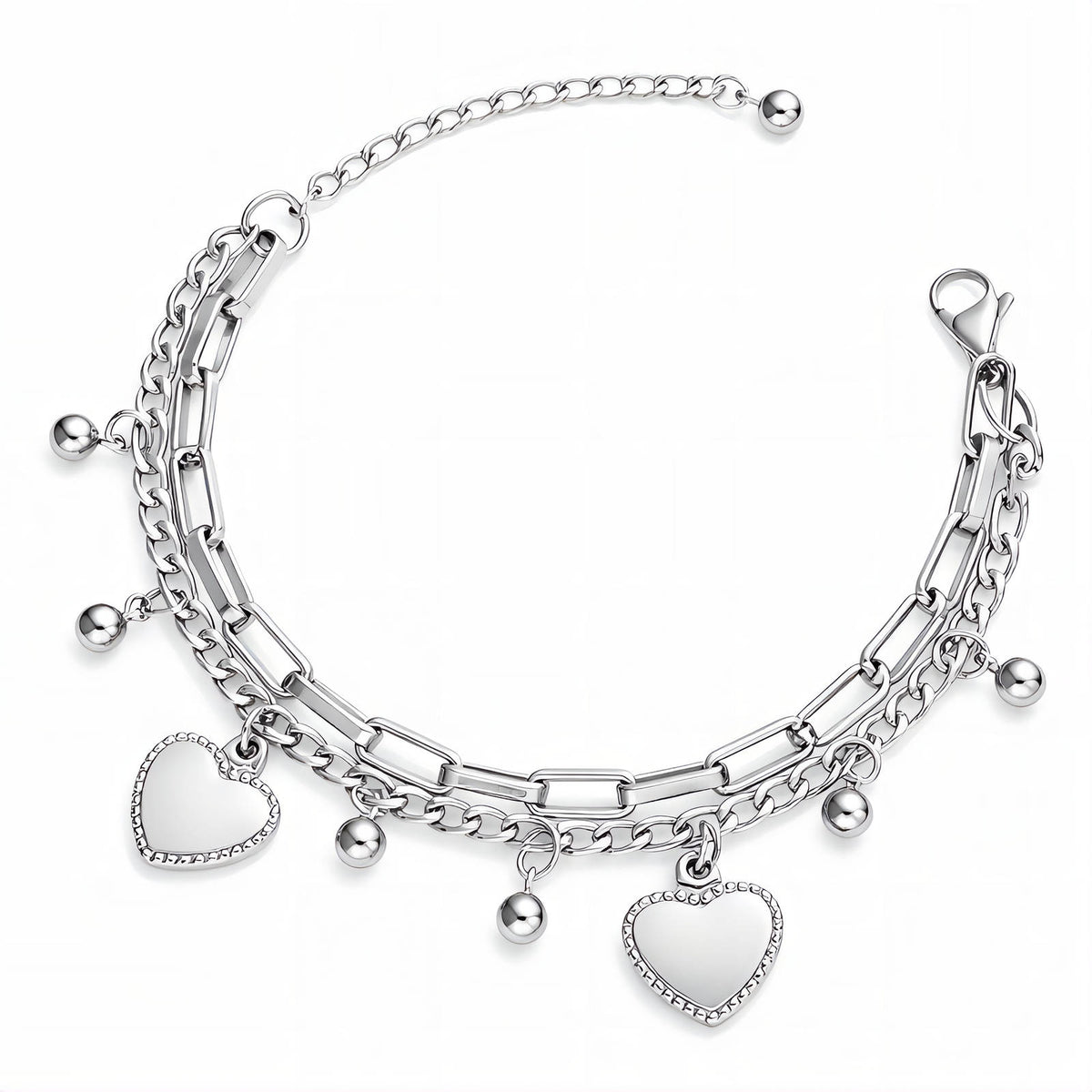HEARTS Bracelet - Stainless Steel